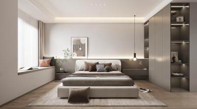 现代家居卧室3D模型下载